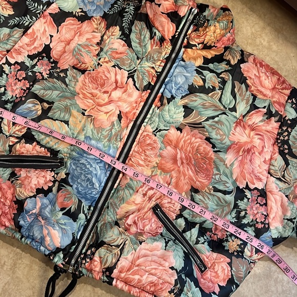 VINTAGE 90’s FOLIA Paris Floral Cottagecore VGUC Puffer Jacket - Picture 4 of 7